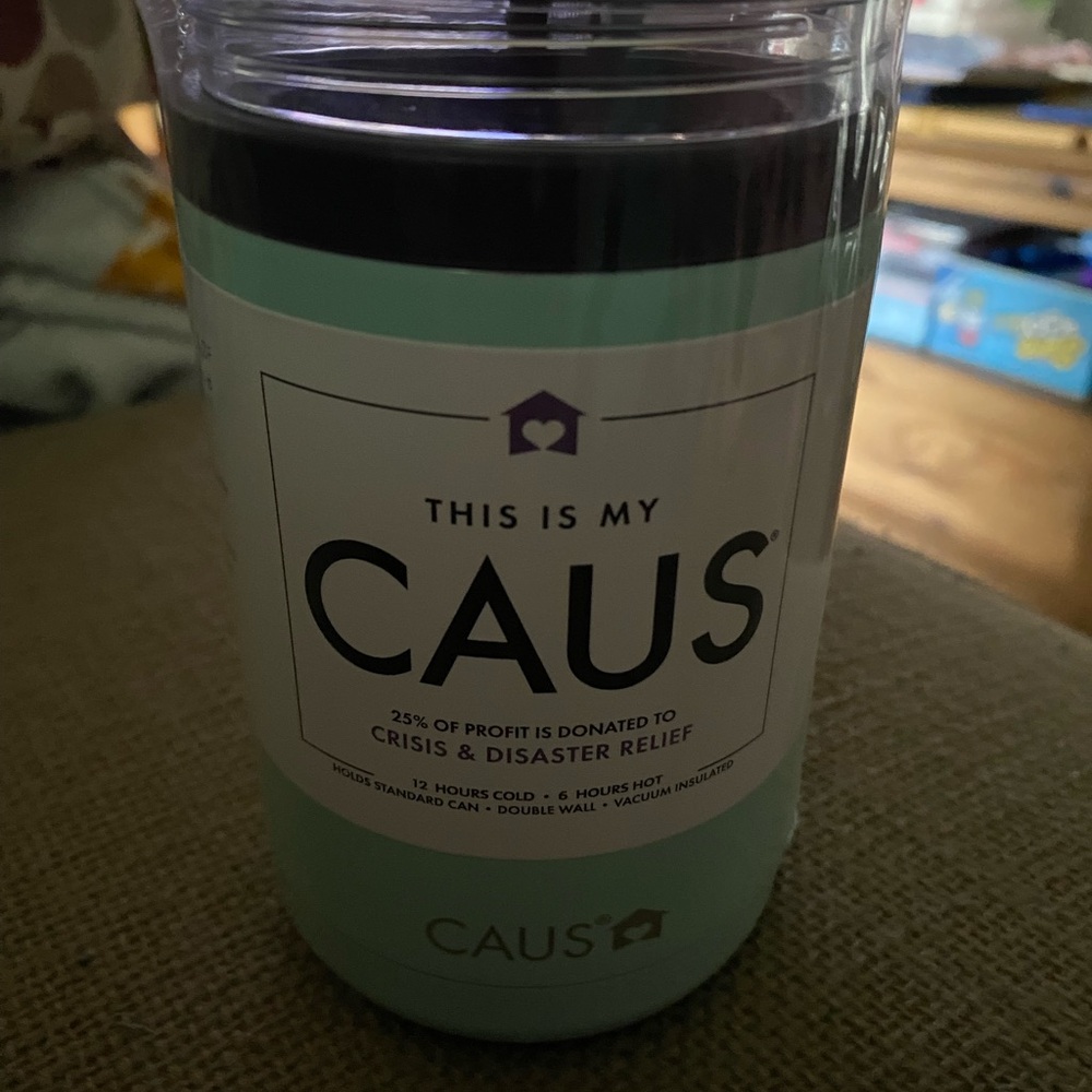 Caus Mint CanKoozie/Tumbler,double wall,12 hrs cold,6 hrs hot,vacuum insulated